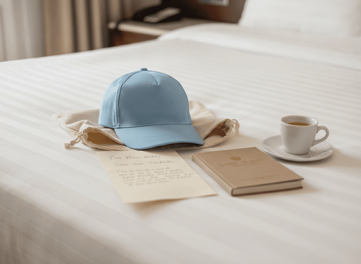 Cappellino in twill per attività all’aperto — welcome kit: Un arrivo all'aria aperta