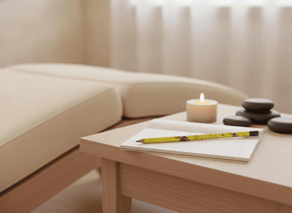 Matita personalizzata in materiale riciclato per hotel — area spa: Silenzio, carta e benessere