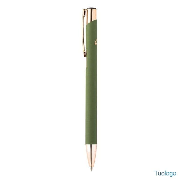 Penna soft-touch con accenti oro rosa
